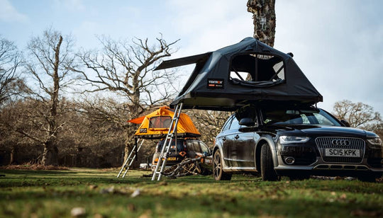 TentBox Lite with rainfly removed for summer camping